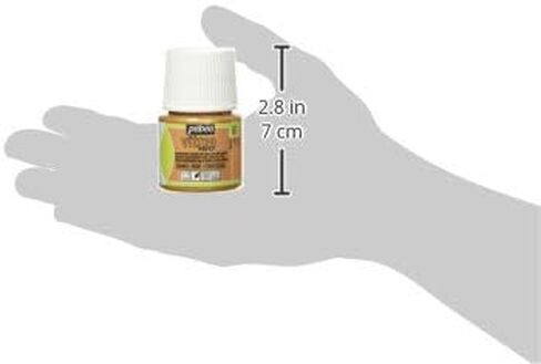 Pebeo Vitrea 160 Water-Based Acrylic Paint for Glass (Oven Baked), Shimmer Color, 1.6 fl oz (45 ml), Shimmer Gold 67 in Saudi Arabia