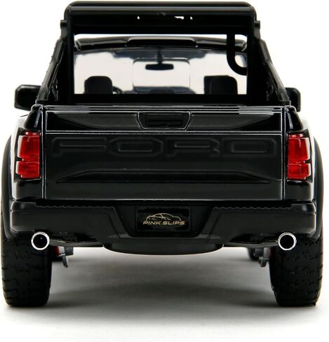 سيارة مصبوبة باللون الوردي مقاس 1:24 W5 2017 Ford F-150 Raptor مع قاعدة، ألعاب للأطفال والكبار (تصميمات صحراوية سوداء/إدمانية) in Saudi Arabia