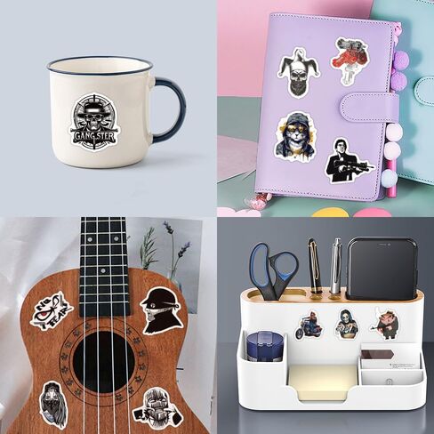 60 قطعة من ملصقات العصابات ملصقات رائعة من الفينيل ملصقات مقاومة للماء لأجهزة الكمبيوتر المحمول، زجاجة مياه، لوح التزلج، سجل القصاصات، هدايا الحفلات للأطفال والمراهقين والبالغين in Kuwait