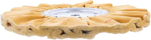 United Pacific & Keystone Polishing 90030 10" Yellow Treated Airway Buff – 5/8" & 1/2" Arbor, d-50 Treatment, Hard Buff, Biased Cut, 16 ply – ONE Unit in Saudi Arabia