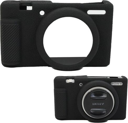 غطاء حماية من السيليكون ZV-1F، غطاء إطاري لهاتف Canon Sony ZV-1F، جراب كاميرا من جل السيليكون متوافق مع Sony ZV-1F (أسود) سهل التركيب in Kuwait
