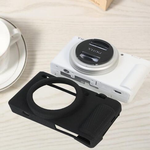 غطاء حماية من السيليكون ZV-1F، غطاء إطاري لهاتف Canon Sony ZV-1F، جراب كاميرا من جل السيليكون متوافق مع Sony ZV-1F (أسود) سهل التركيب in Kuwait