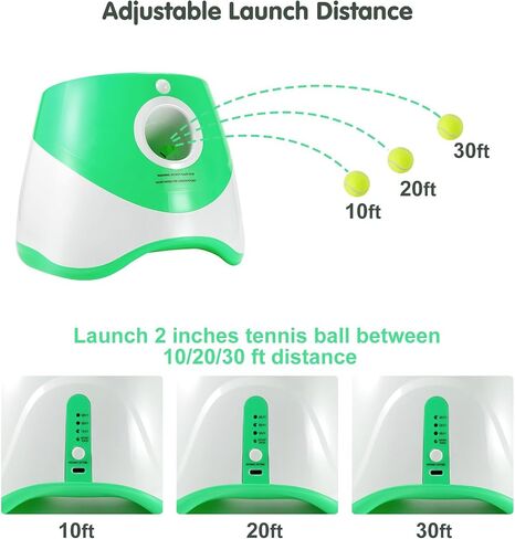 Best Automatic Ball Launcher for Dogs, USB Rechargeable Power - Indoor & Outdoor Dog Ball, Interactive Dog Fetch Tennis Ball Launcher Machine Toy for Small and Medium Dogs Comes with 3 Tennis Balls in Saudi Arabia