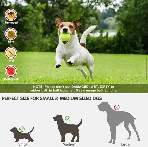 Best Automatic Ball Launcher for Dogs, USB Rechargeable Power - Indoor & Outdoor Dog Ball, Interactive Dog Fetch Tennis Ball Launcher Machine Toy for Small and Medium Dogs Comes with 3 Tennis Balls in Saudi Arabia
