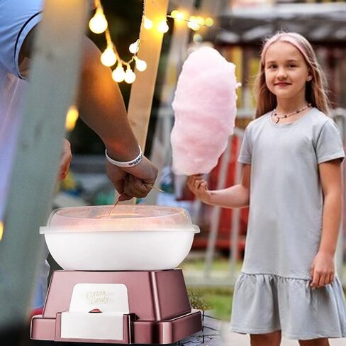 ماكينة حلوى القطن للأطفال، صانعة حلوى القطن لهدايا عيد الميلاد، هدايا عيد الميلاد مع 10 أعواد ومغرفة واحدة (وردي) in Kuwait