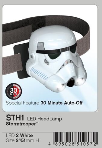 مصباح الرأس IQ Star Wars Rebels Stormtrooper - عصابة رأس مرنة مع أضواء LED ساطعة ومؤقت in Saudi Arabia