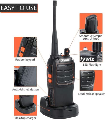 Walkie Talkies GMRS Radio for Adults Long Range Rechargeable 2 Way Radio with Flashlight for School Business Family 2 Pack in Saudi Arabia