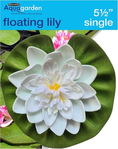 Mixed Floating Lilies, Plastic Floating Lily, 5 ½" Diameter, Pond/Aquarium Decorations (Pack of 2) in Saudi Arabia