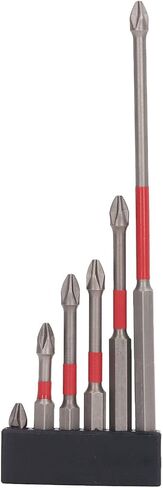 6Pcs Electric Screwdriver Bits Kit Cross Head Drill Driver Bit Set Slotted Phillips Screwdriver Bit Set Alloy Steel Power Long Drill Bits Torque Power Screwdriver Set in Saudi Arabia