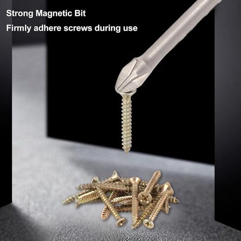 6Pcs Electric Screwdriver Bits Kit Cross Head Drill Driver Bit Set Slotted Phillips Screwdriver Bit Set Alloy Steel Power Long Drill Bits Torque Power Screwdriver Set in Saudi Arabia