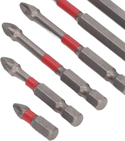6Pcs Electric Screwdriver Bits Kit Cross Head Drill Driver Bit Set Slotted Phillips Screwdriver Bit Set Alloy Steel Power Long Drill Bits Torque Power Screwdriver Set in Saudi Arabia
