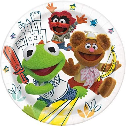 تتضمن مجموعة لوازم حفلات أعياد الميلاد من Muppet Babies 16 طبق ورقي للغداء، و16 منديل ورقي للغداء، و1 ورقة ملصقات ديناصور (حزمة من 16 قطعة) in Saudi Arabia