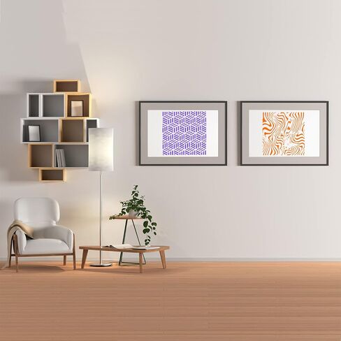 16 PCS Geometric Stencils Reusable Painting Templates for Cookie Canvas Furniture Wall Floor Decor Craft Drawing Tracing DIY Art Supplies,5.9x5.9 inch in Saudi Arabia