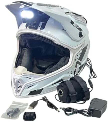 دانجو ديزاين | مجموعة إضاءة LED للخوذة | 2,100 لومن | بطاريات قابلة للشحن طويلة الأمد | إرفاق سريع | ثلاثة إعدادات لطاقة الإخراج | 3 ساعات في وضع الطاقة العالية in Kuwait