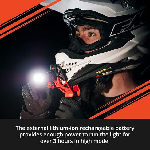 دانجو ديزاين | مجموعة إضاءة LED للخوذة | 2,100 لومن | بطاريات قابلة للشحن طويلة الأمد | إرفاق سريع | ثلاثة إعدادات لطاقة الإخراج | 3 ساعات في وضع الطاقة العالية in Kuwait