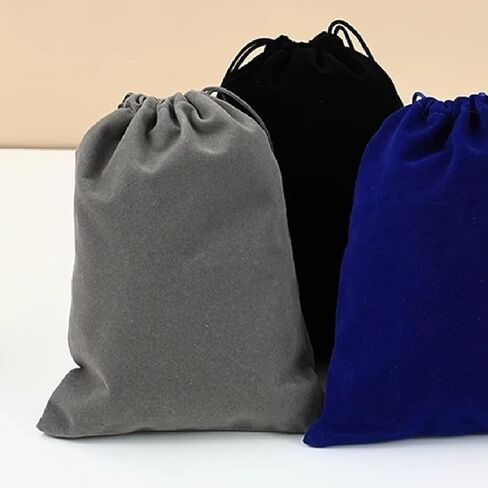 Aestivate 8 Pack Large Velvet Drawstring Pouch, Velvet Bag 8×10 Inch Storage Bag Cosmetics Pouches Dust Bag 8 Pieces (Green) in Saudi Arabia