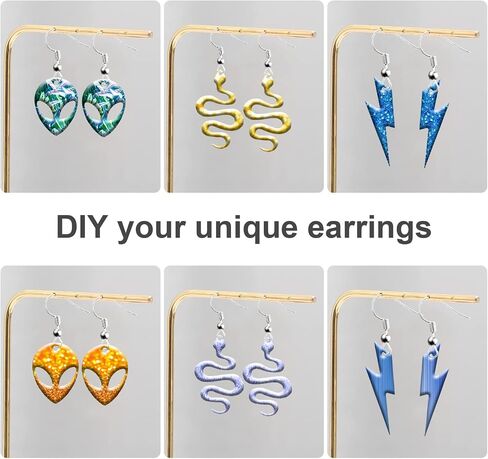 103Pcs Earring Resin Molds Kit, 3pcs Silicone Molds for Resin Jewelry Epoxy Casting Molds with Earring Hooks for DIY Unique Earrings, Epoxy Resin Molds, Earring Jewellery Craft Resin Casting Molds in Saudi Arabia