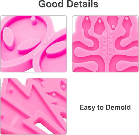 103Pcs Earring Resin Molds Kit, 3pcs Silicone Molds for Resin Jewelry Epoxy Casting Molds with Earring Hooks for DIY Unique Earrings, Epoxy Resin Molds, Earring Jewellery Craft Resin Casting Molds in Saudi Arabia