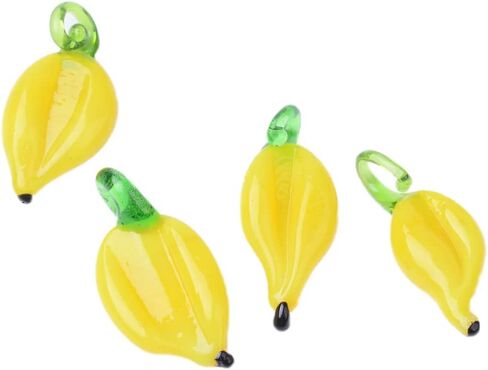 10 قطعة من المعلقات المصنوعة يدويًا من Lampwork فضفاضة من زجاج الذرة حلية على شكل مزرعة خضروات صفراء طرية على شكل ذرة متدلية أقراط متدلية لأساور ذاتية الصنع وقلائد وحلقات ساحرة لصنع المجوهرات ثقب 1.5-3.5 مم in Kuwait