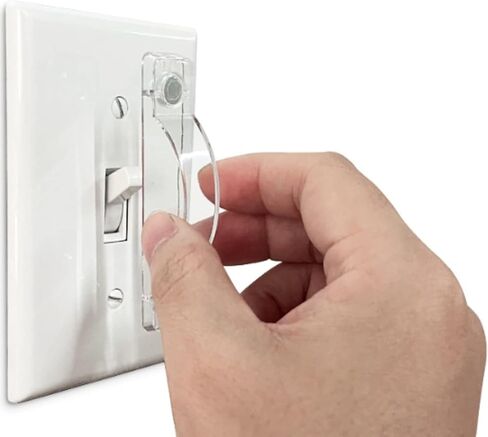 واقي مفاتيح الحائط، 6 قطع غطاء حماية لمفتاح الإضاءة، لوحة مفاتيح شفافة وغطاء مقبس، حاجز مفتاح الإضاءة، حماية الطفل، حماية الأضواء أو الدوائر من الفتح العرضي (6) in Kuwait