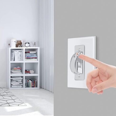 واقي مفاتيح الحائط، 6 قطع غطاء حماية لمفتاح الإضاءة، لوحة مفاتيح شفافة وغطاء مقبس، حاجز مفتاح الإضاءة، حماية الطفل، حماية الأضواء أو الدوائر من الفتح العرضي (6) in Kuwait