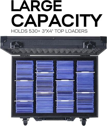 D DACCKIT Toploader Storage Box with Card Dividers for 530 3" x 4" 35pt Rigid Card Holders for Trading Cards & Sports Cards Compatible with Top Loaders & Magnetic Card Holders in Kuwait