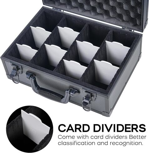 D DACCKIT Toploader Storage Box with Card Dividers for 530 3" x 4" 35pt Rigid Card Holders for Trading Cards & Sports Cards Compatible with Top Loaders & Magnetic Card Holders in Kuwait
