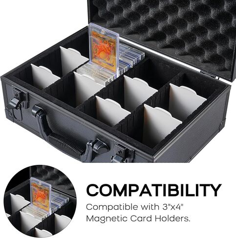 D DACCKIT Toploader Storage Box with Card Dividers for 530 3" x 4" 35pt Rigid Card Holders for Trading Cards & Sports Cards Compatible with Top Loaders & Magnetic Card Holders in Kuwait