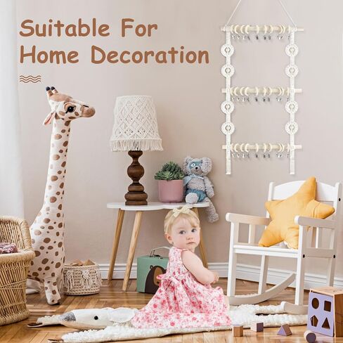 حامل عصابة رأس مع 3 قطع من عصابة الرأس، منظم إكسسوارات شعر الأطفال للفتيات، منظم حامل القوس لديكور جدار المنزل في غرفة الأطفال in Kuwait