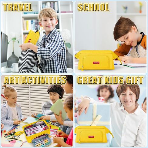 Large Pencil Case Pouch for Girls, Cute Kids Pencil Box School Supplies, Big Capacity Zipper Pencil Pouches Bag Organizer, Back to School Gift for Student Teen Women College Office in Saudi Arabia