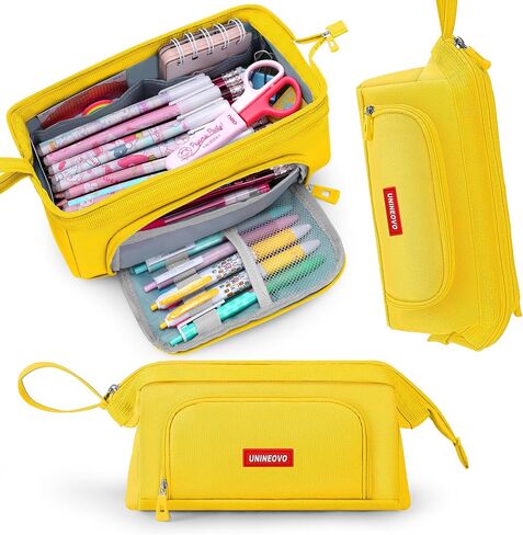 Large Pencil Case Pouch for Girls, Cute Kids Pencil Box School Supplies, Big Capacity Zipper Pencil Pouches Bag Organizer, Back to School Gift for Student Teen Women College Office in Saudi Arabia