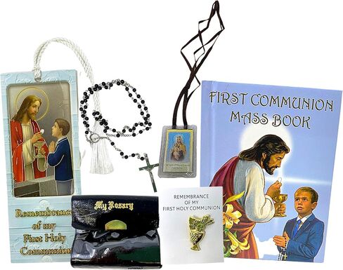 First Communion Gift Set with Rosary and Mass Book in Saudi Arabia