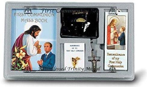 First Communion Gift Set with Rosary and Mass Book in Saudi Arabia
