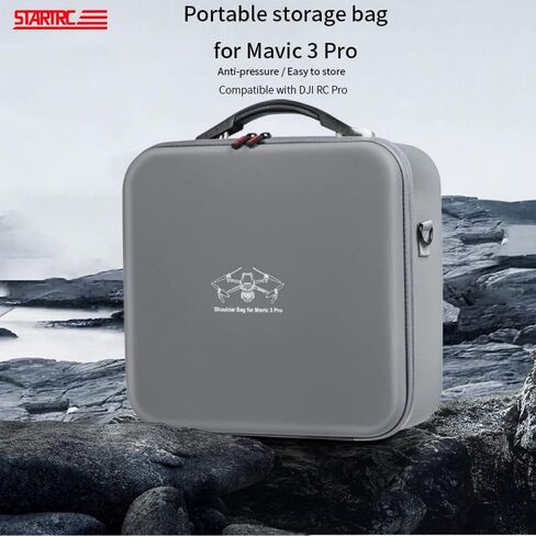 حقيبة حمل Mavic 3 Pro، حقيبة محمولة من جلد البولي يوريثان مع حزام كتف لـ DJI Mavic 3 Pro مع وحدة تحكم DJI RC Pro Fly More/Cine Premium Combo Accessories in Kuwait