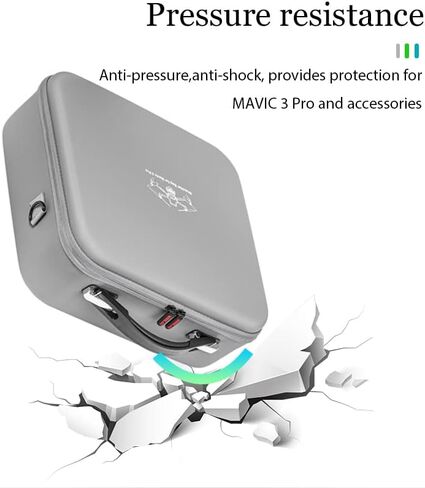 حقيبة حمل Mavic 3 Pro، حقيبة محمولة من جلد البولي يوريثان مع حزام كتف لـ DJI Mavic 3 Pro مع وحدة تحكم DJI RC Pro Fly More/Cine Premium Combo Accessories in Kuwait