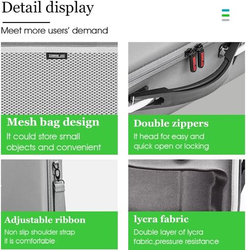 حقيبة حمل Mavic 3 Pro، حقيبة محمولة من جلد البولي يوريثان مع حزام كتف لـ DJI Mavic 3 Pro مع وحدة تحكم DJI RC Pro Fly More/Cine Premium Combo Accessories in Kuwait