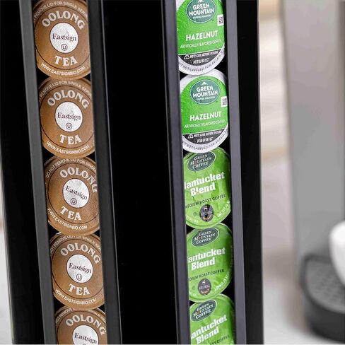 حامل أكواب ZCDCP K، حامل حامل حامل Keurig Pod دائري بزاوية 360 درجة، 48 حامل كبسولات القهوة لمنظم أكواب K، أسود in Saudi Arabia