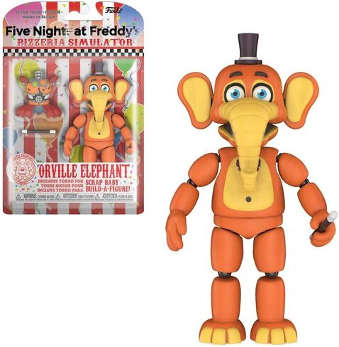 شخصية Funko Action: Five Nights at Freddy's (FNAF) Pizza Sim: Orville Elephant - FNAF Pizza Simulator - قابلة للتجميع - فكرة هدية - بضائع رسمية - للأولاد والبنات والأطفال والكبار in Saudi Arabia