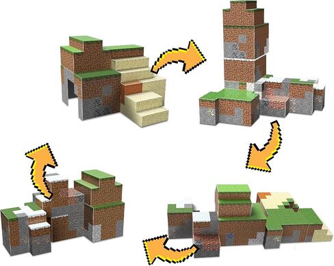 مجموعة ألعاب Mattel Minecraft Overworld Protector، إكسسوارات ومكعبات ورقية، إبداعية، مجموعة ألعاب بناء للأطفال من سن 6 سنوات فما فوق in Saudi Arabia