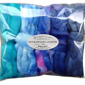Hand Dyed BFL Spinning Fiber. Super Soft Wool Top Roving Drafted for Hand Spinning, Felting, Blending and Weaving. 5oz. Harvest