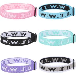 Axlksia 6 PCS WWJD Bracelets for Men and Women – What Would Jesus Do Bracelets