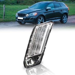 LED DRL Daytime Running Light Lamp Fit for Volvo XC60 2010 2011 2012 2013 | Plastic | Dustproof | Waterproof (Right Side)
