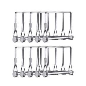 Sunnyway 10 Pcs 1/4 Inch Wire Lock Pin 4 Inch Long Trailer Coupler Pin PTO Pin Heavy Duty Trailer Hitch Locking Pin Safety Shaft Lock Pin for Farm Trailers Tractor Wagons Lawn Garden
