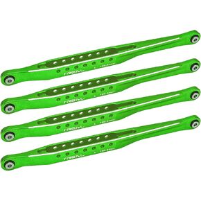 TREAL Lower 4 Trailing Arms Links Set, Aluminum 7075 Lower Chassis Links for Losi LMT 4WD Solid Axle Mega Truck Bog Hog/King Sling(Black)