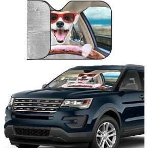 Car Front Windshield Sunshade, Fun Foldable Car Front Window Sunshade for Car SUV Truck Cooling Blocking UV Rays and Keeping The Interior Cooler (3D), ZYB01
