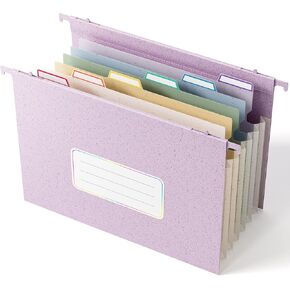 Wheat Straw Expanding Hanging File Folders, 3 Color File Organizer, 1.2" Accordion Pockets, Large Capacity, Letter Size for Filing Cabinet, 100% BPA Free, Return to Nature, Healthy Living