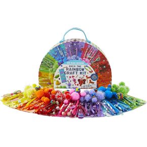 Kid Made Modern Arts and Crafts Kit - A DIY 1000+ Piece Hobby Craft Supplies & Materials Box for Creative Art Projects for Kids Ages 4 5 6 7 8 9 10 11 & 12 Year Old Girls & Boys