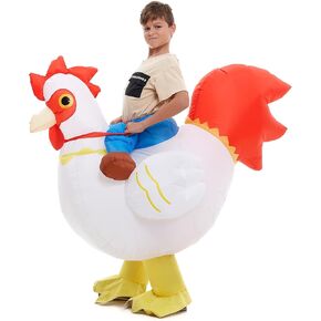 HSCTEK Child Inflatable Ride On Chicken Costume