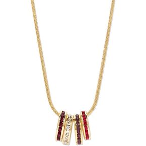 EVE'S ADDICTION Custom 4 Birthstone Charm Stackable Necklace in Gold, 18" chain - Mother's Necklace - Birthstone Necklace - Gift for Mom - Gifts for Mom