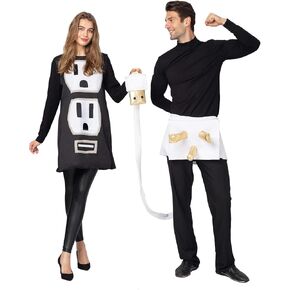 Spooktacular Creations Plug and Socket Halloween Costume Adult, Plug and Outlet Couples Costume USB Costume